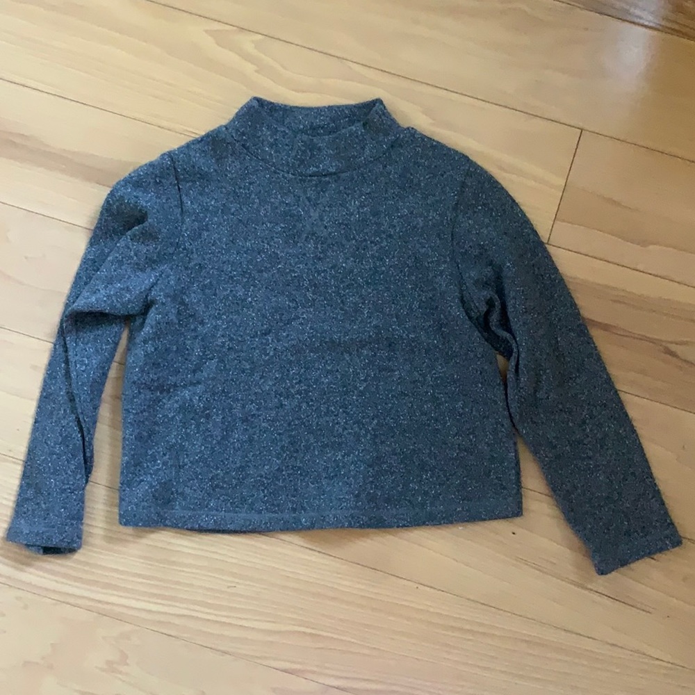 Christy Dawn gray speckled crop sweater size small